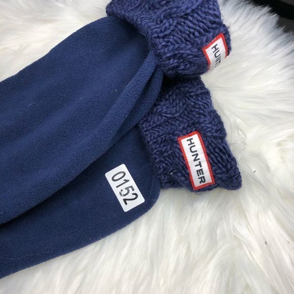 Tall socks for rain boots knit navy blue 💙 - Picture 5 of 5